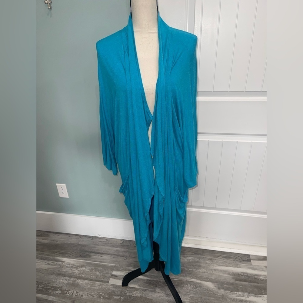 Ugg Australia Blue open front waterfall cardigan jacket size M/L